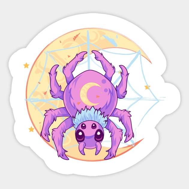 Kawaii Pastel Goth Spider Sticker by DionArts